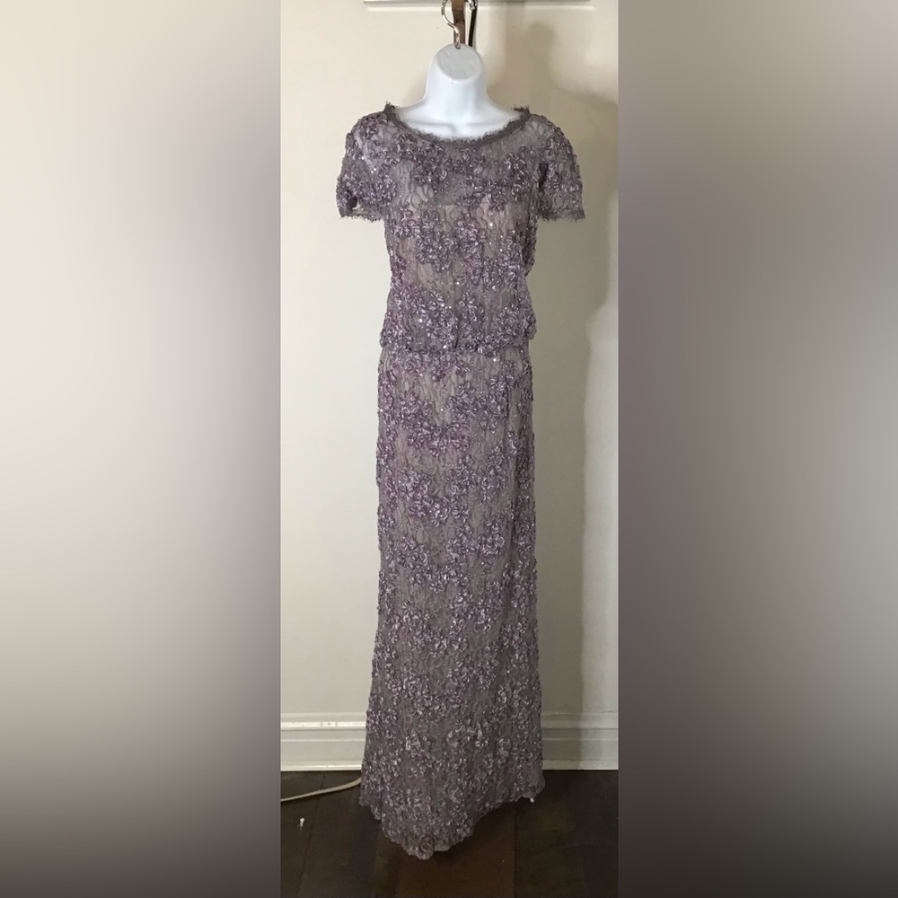 JS Collections Lilac Beaded Gown